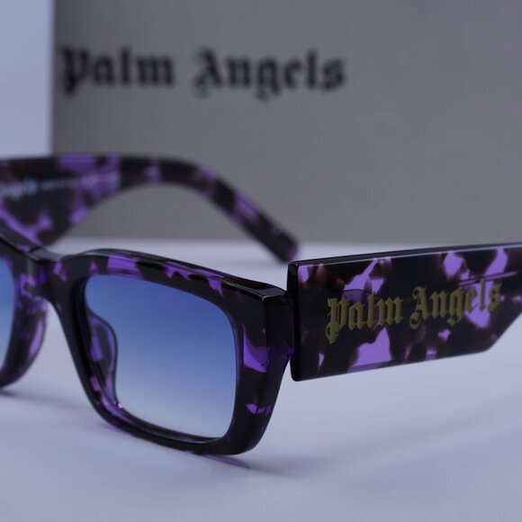 Palm Angels PERI002 PALM 3449 Rectangle Sunglasses - Purple/Blue Gradient - Picture 4 of 10